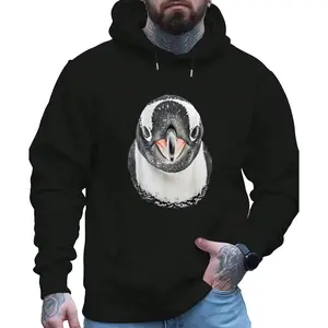 Soft Long Sleeve Penguin Hoodie – Casual, Washable, and Adorable Gift for Penguin Lovers