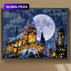Hogwarts Castle Pattern DIY Diamond Art Colorful Painting Kit (No Frame), DIY 5D Diamond Arts, Colorful Painting for Bedroom Wall Craft Decoration #TOP PICKS