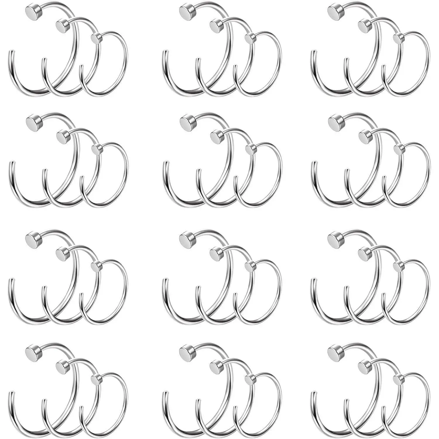 Silver Tone (6mm 8mm 10mm)