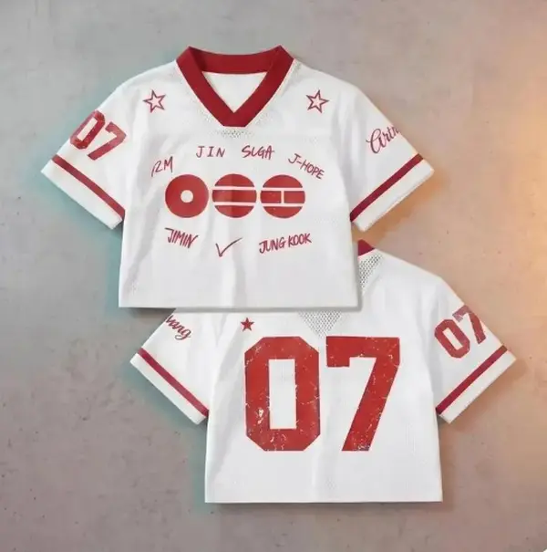 Basketball Croptop Jersey Inspired by Arirang, Women’s V-Neck Crop Top, Kpop Concert Jersey, World Tour 2026 Fan Shirt, Korean Music Merch