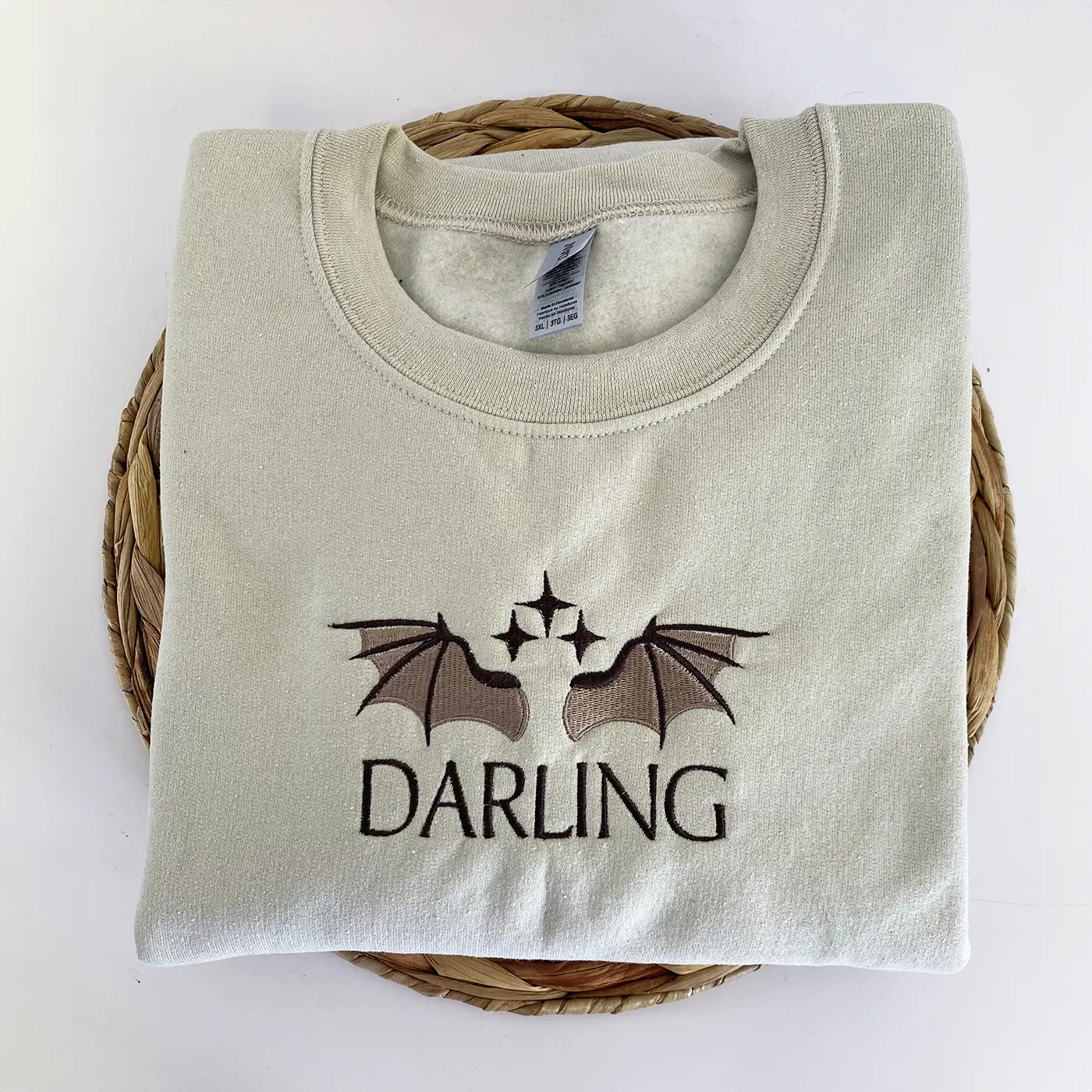 Embroidered Darling Bat Boys Sweatshirt, Velaris Sweatshirt, Gift Rhysand