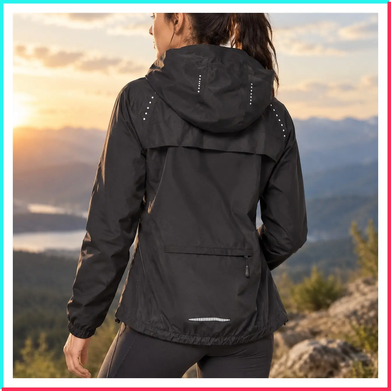 Packable Rain Jacket Women Waterproof Lightweight Hooded Jackets