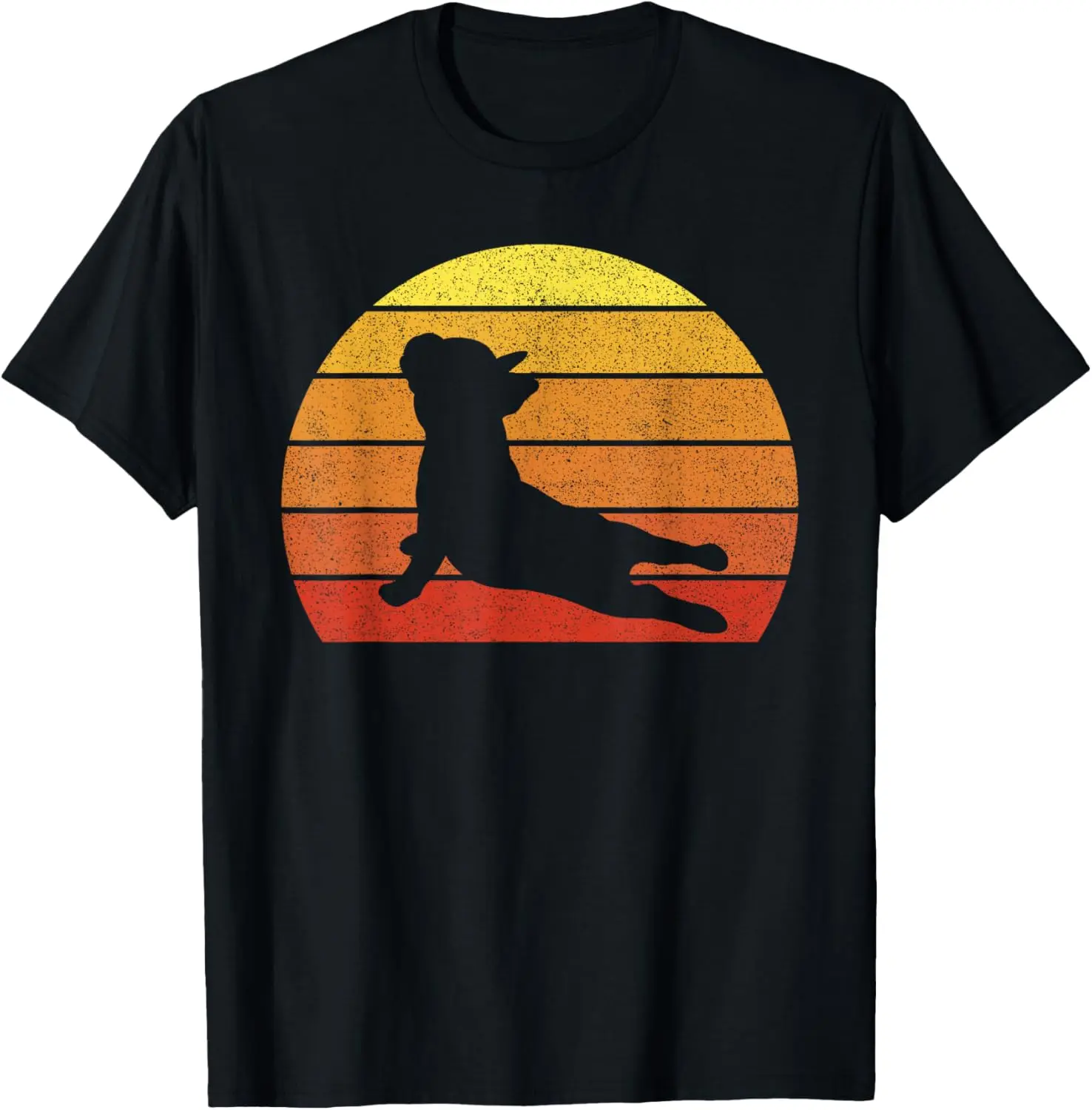 100% Cotton Retro Vintage French Bulldog Shirt Yoga Funny French Bulldog T-Shirt
