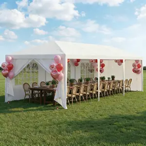 Outdoor Canopy Tent 10x10/20/30ft, Party Tent with Removable Sidewalls, Outside Event Tents for Parties, Birthday, Wedding Canopy Waterproof