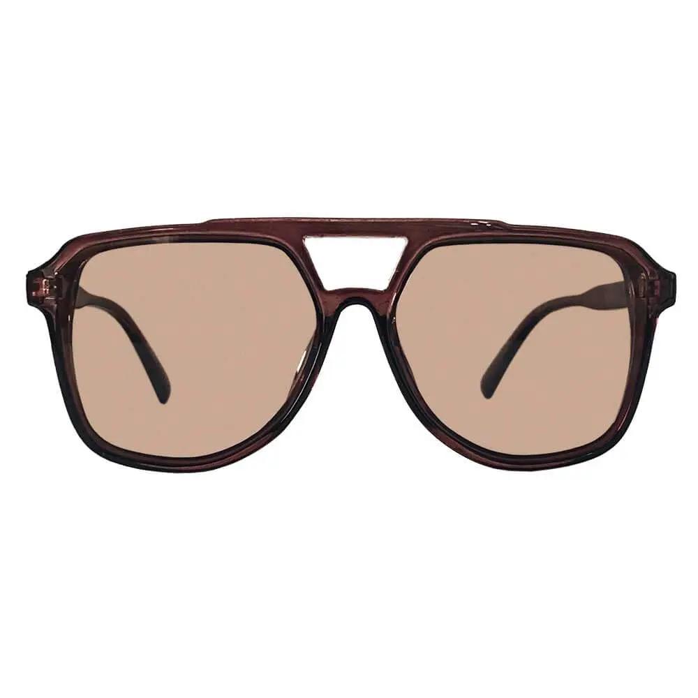 Fifth & Ninth Lagos Unisex Aviator Polarized Sunglasses - Maroon