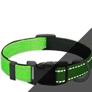 Personalized Extra Large Dog Collars- 17"-27" In- High Visibility dog collar pet collar