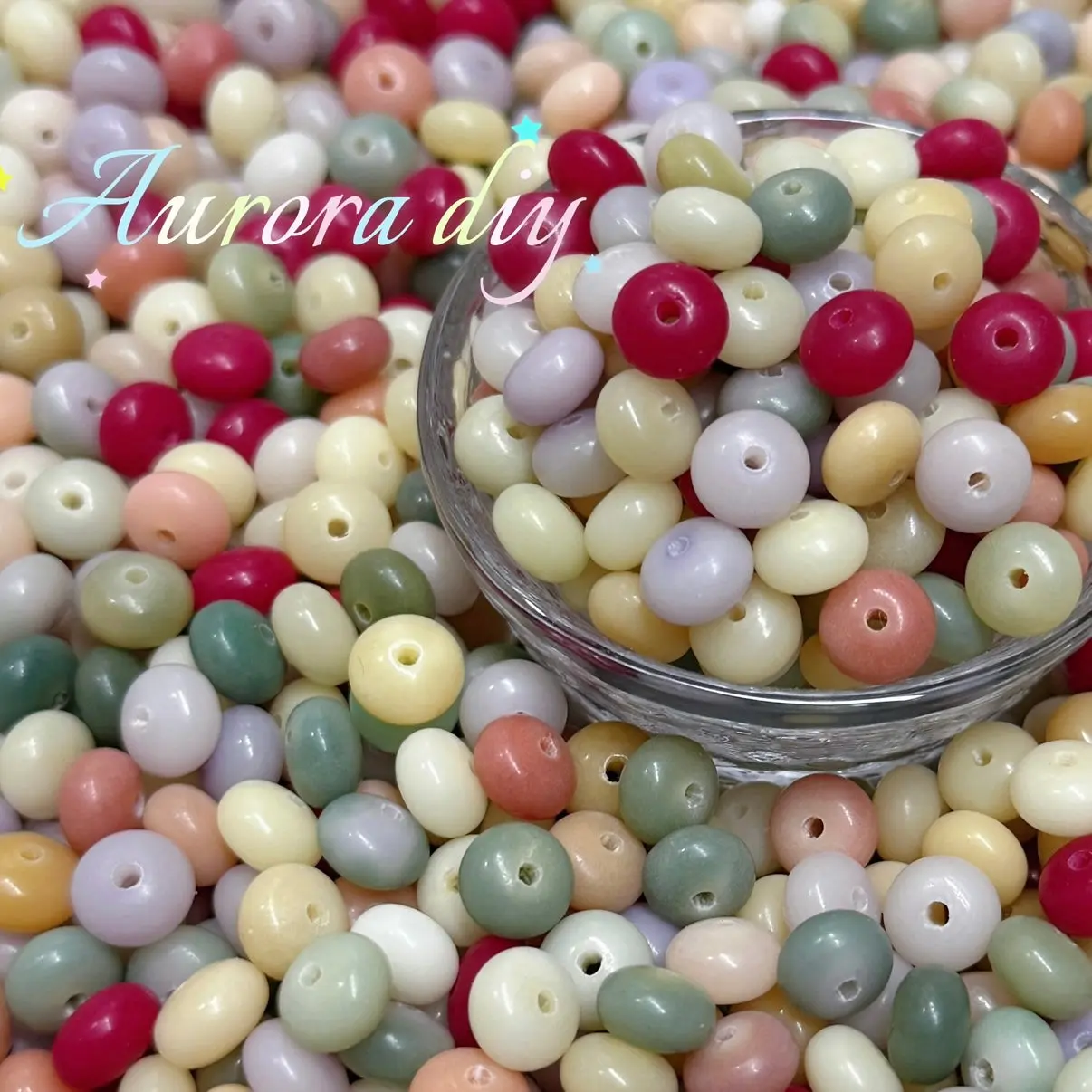 (M06) 6*9mm rainbow abacus*150