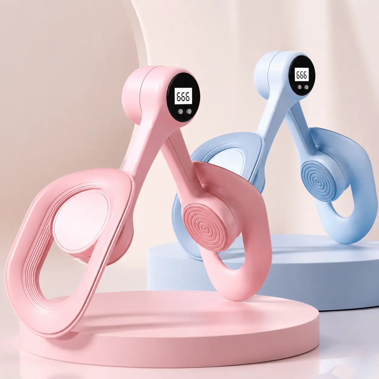 360° Rotatable Thigh Master with Smart LCD Counter, 16 LBS Resistance Pelvic Floor Trainer, Portable Inner Thigh & Hip Muscle Workout Equipment
