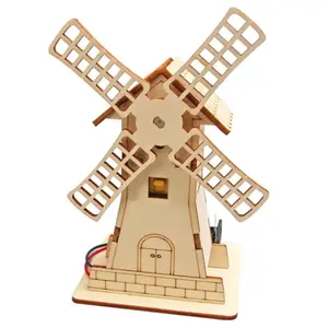 Electric Windmill Hut Toy – DIY Educational Building Kit for Kids