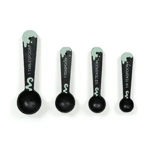 Wooden Halloween Measuring Spoons S/4