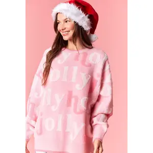 PL Pink Holly Jolly Sweater