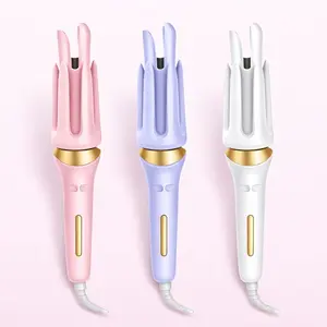Automatic Hair Curler Ceramic Curling Iron, One-Button Auto Rotating Curling Wand, 32mm Large Barrel, Anti-Scald Design, 3 Temperature Settings, Fast Heat, Korean Style Volume Curler for Long &amp; Short Hair