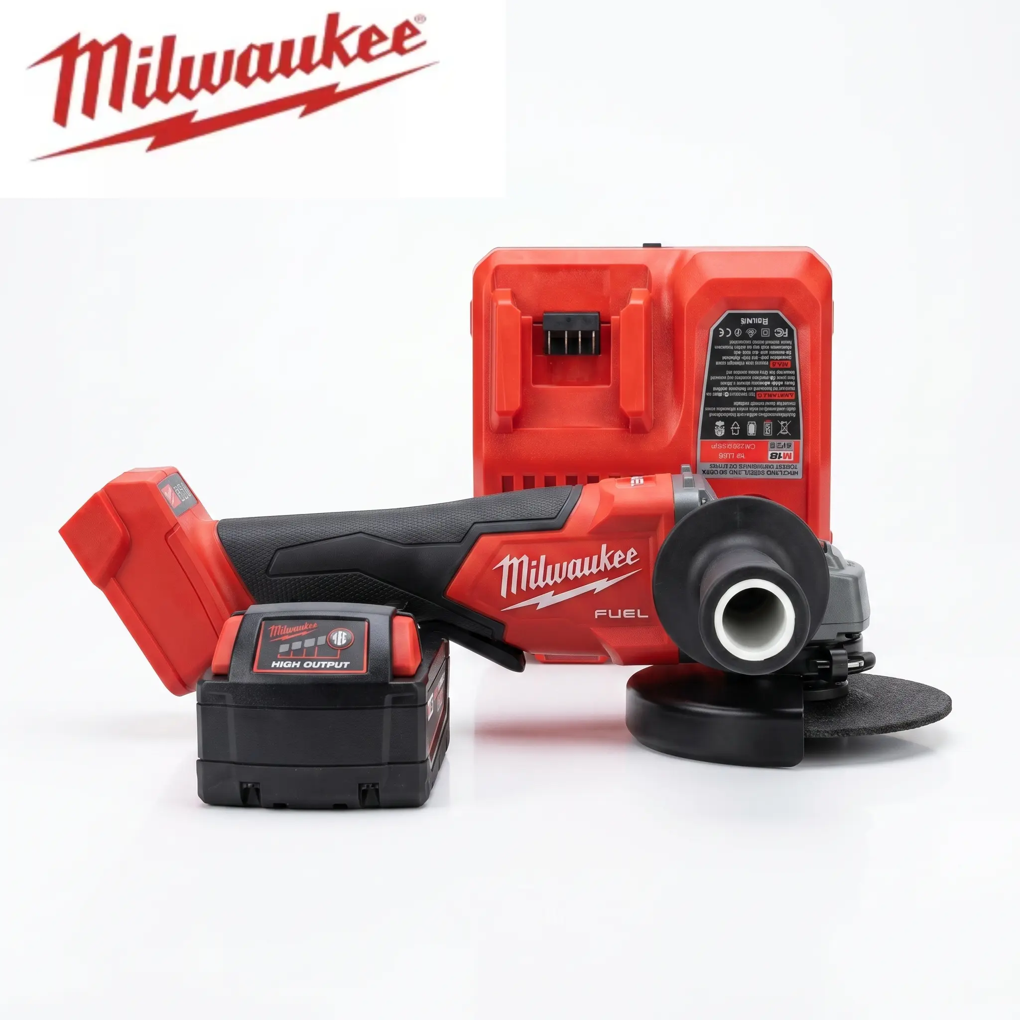 Milwaukee 125mm Cordless Brushless Angle Grinder - Brushless Smooth Operation, High-Efficiency Motor, Low Vibration, Efficient Cutting, Cutting/Grinding, Polished Surfaces for Professional Construction Tasks | Cordless Angle Grinders, Metal, 8500Rpm