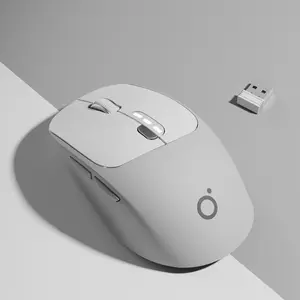 EWEADN Q5 Wireless Mouse, USB Rechargeable Silent Mouse with Type-C Charging Port, Dual Mode 2.4G + Bluetooth-compatible Mouse for Office, Gaming, and Home