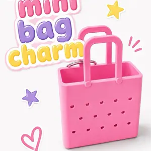 Mini Tote Bag Charm Keychain
