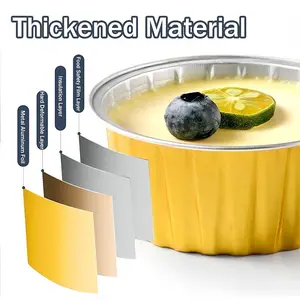 50 PCS Disposable Food Grade Aluminum Foil Trays (3.34×2.55×2.1 Inch) with Lids | Heavy Duty, High Temp Resistant – Ideal for Takeout/Baking/Vacation Trips