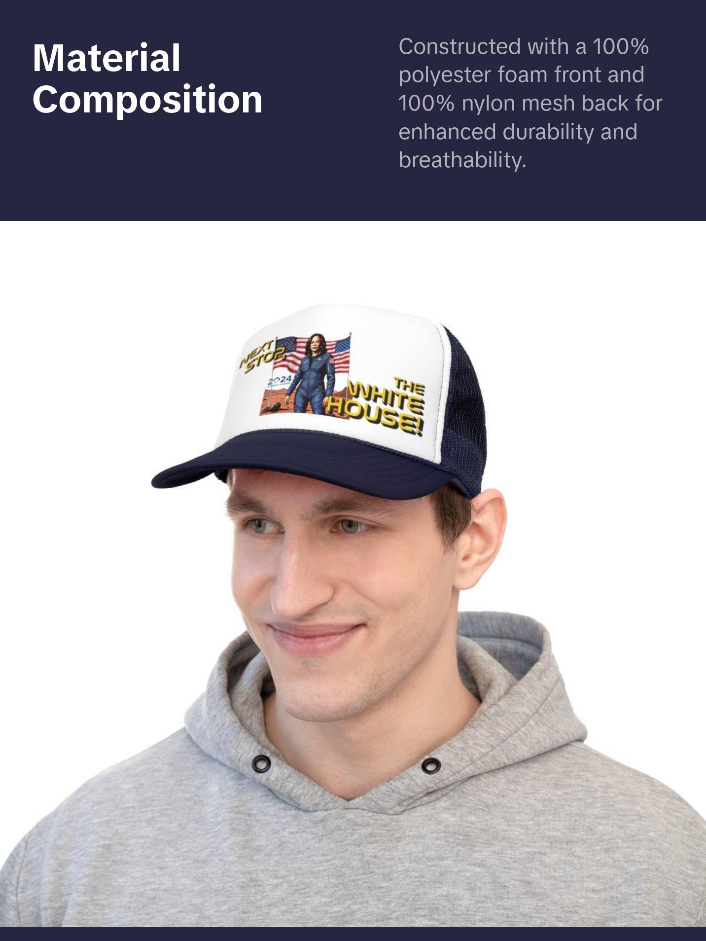 Kamala Harris "Next Stop, The White House!" Astronaut Trucker Hat - Political Campaign Cap