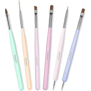 Beetles Nail Art Brush Set – Liner Gel Brush, Double-Ended Nail Art Brush, and Standard Nail Art Brushes for Detailed Designs, Perfect for DIY and Professional Manicures