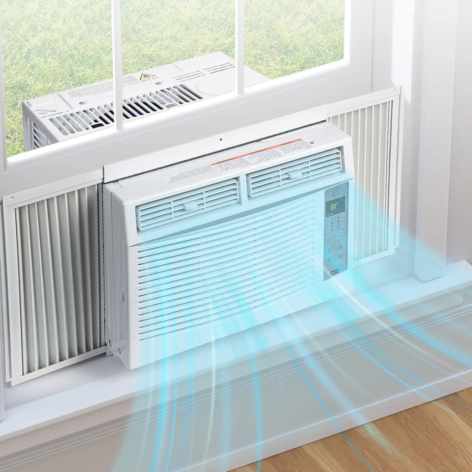 6,000 BTU Window Air Conditioner, Cools 250 Sq.Ft. for Bedroom, Living Room, Apartment, Quiet Operation AC Unit with Remote Control, Energy Saving 3 In 1 Air Conditioner