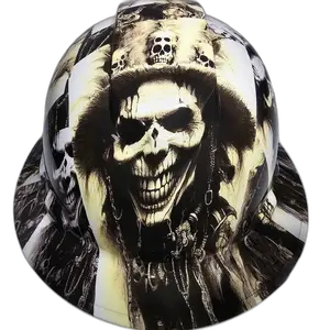 Voodoo Skull Dark Shamanic - Custom Hydro Dipped Full Brim Hard Hat