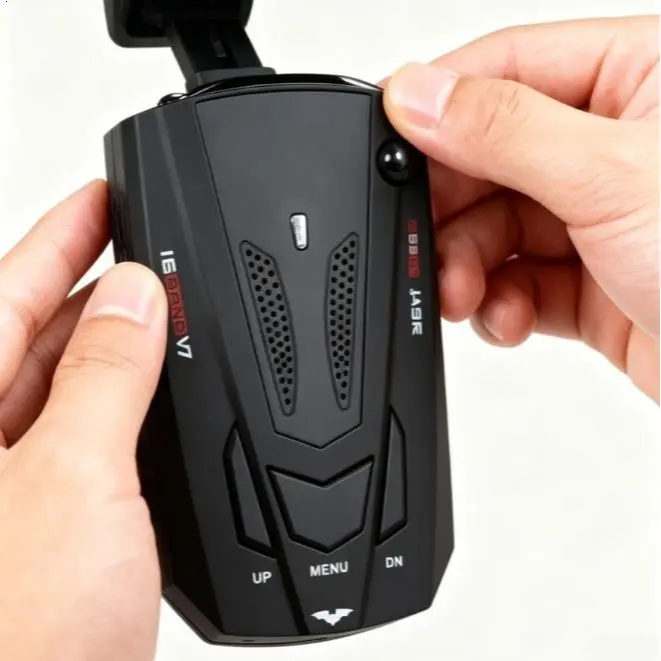 V7 16-Band Car Speed Reminder Device - 360° Full Coverage Automotive Accessory with Intelligent Voice Prompt, Real-Time Updates, LED Display for Daily Travel