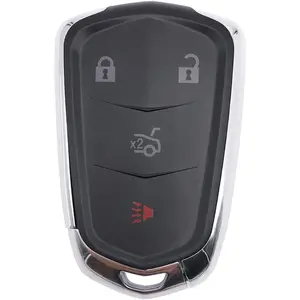 4 Buttons Replacement Key Fob Cover Case fit for 2015-2019 Cadillac Escalade CTS SRX XT5 ATS STS CT6 Keyless Entry Smart Key Fob Shell