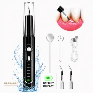 Plaque/Tartar Remover for Teeth, Electric Tooth Cleaner Tartar Remover for Teeth with LED Light,5 Modes Rechargeable Teeth Cleaning Kit with Dental Tools, 3 Replaceable Heads Oral Care Gums Safe Use