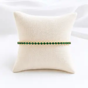 Emerald Link Tennis Bracelet - Fits 6.5 to 7 inches