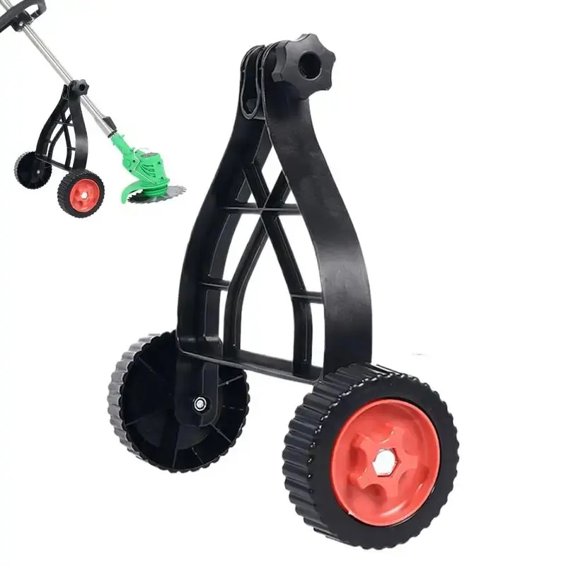 Adjustable String Trimmer Support Wheels Push Lawn Mower Stand Auxiliary Wheels Universal Lawn Mower Stand For Brush Cutter Part Grass Trimmer Grass Trimmer Accessories