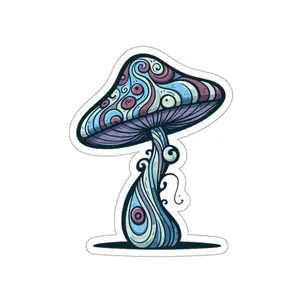 Whimsical Mushroom Kiss-Cut Stickers, Fun Fungi Decals for Laptop Water Bottle Scrapbook, Cute Toadstool Planner Sticker, Botanical Decor Decorative