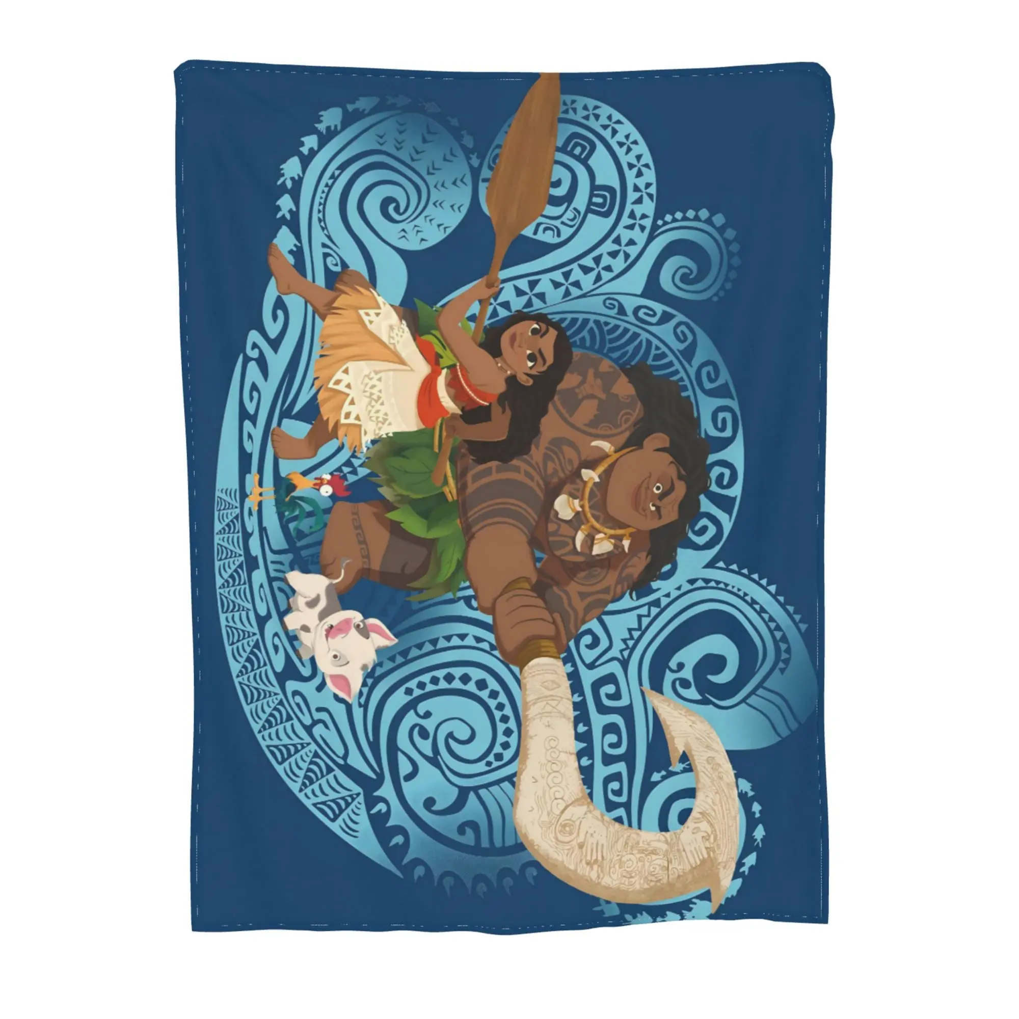 DISNEY CLASSIC Moana Throw Blanket, Soft Cozy Flannel Fleece Blanket for Couch Bed Sofa, Perfect Moana Gifts for Fans