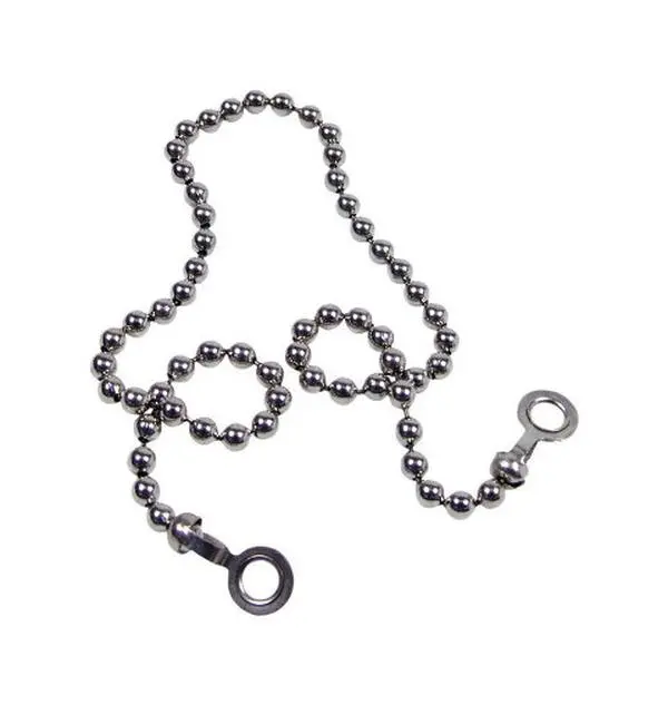 9D00080039 15 in. Stainless Steel Beaded Chain