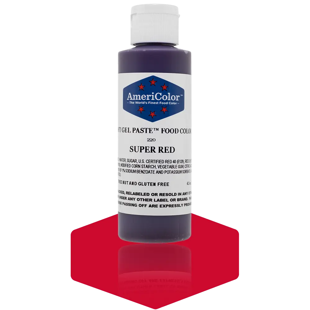 AmeriColor, Super Red, 4.5 Ounce, Soft Gel Paste Food Color