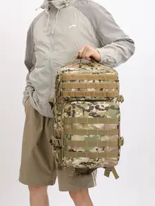 50L Waterproof Hiking Fishing Hunting Bag, 1000D Nylon, Large Capacity, Outdoor Travel Camping Backpack, Men's Weekend Gear