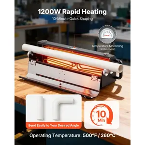 VEVOR Electric PVC Conduit Heater, 1/2 to 2, 1200W Rapid and Even Heating, PVC Bender Heater Pipe Bending Tool with Carrying Handle, Easy to Use, for Construction Crews, Enthusiasts, Workshop