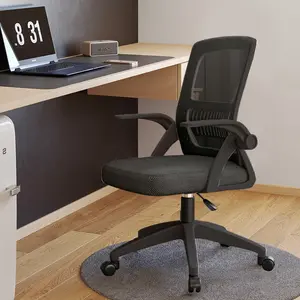 【Black Friday】Office Chair, Ergonomic Desk Chair Breathable Mesh Chair Swivel Chair with Flip-Up Arms and Lumbar Support Computer Chair for Home Office