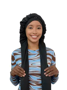 Women's Soft Sleep Cap, 2-In-1 Design for Long Hair & Bonnet, Breathable & Smooth Fabric for Braids, Ideal for Sleeping Comfort, Adjustable Hair Bonnet, Bonnets for Sleeping