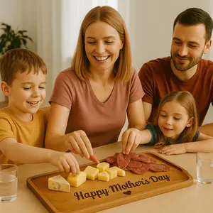 Acacia Charcuterie Board - 13.8x5.5 - Personalized With Your Special Message For The Occasion