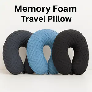 Memory Foam Travel Neck Pillow Soft Support for Plane Car & Home Comfortable U-Shaped Design