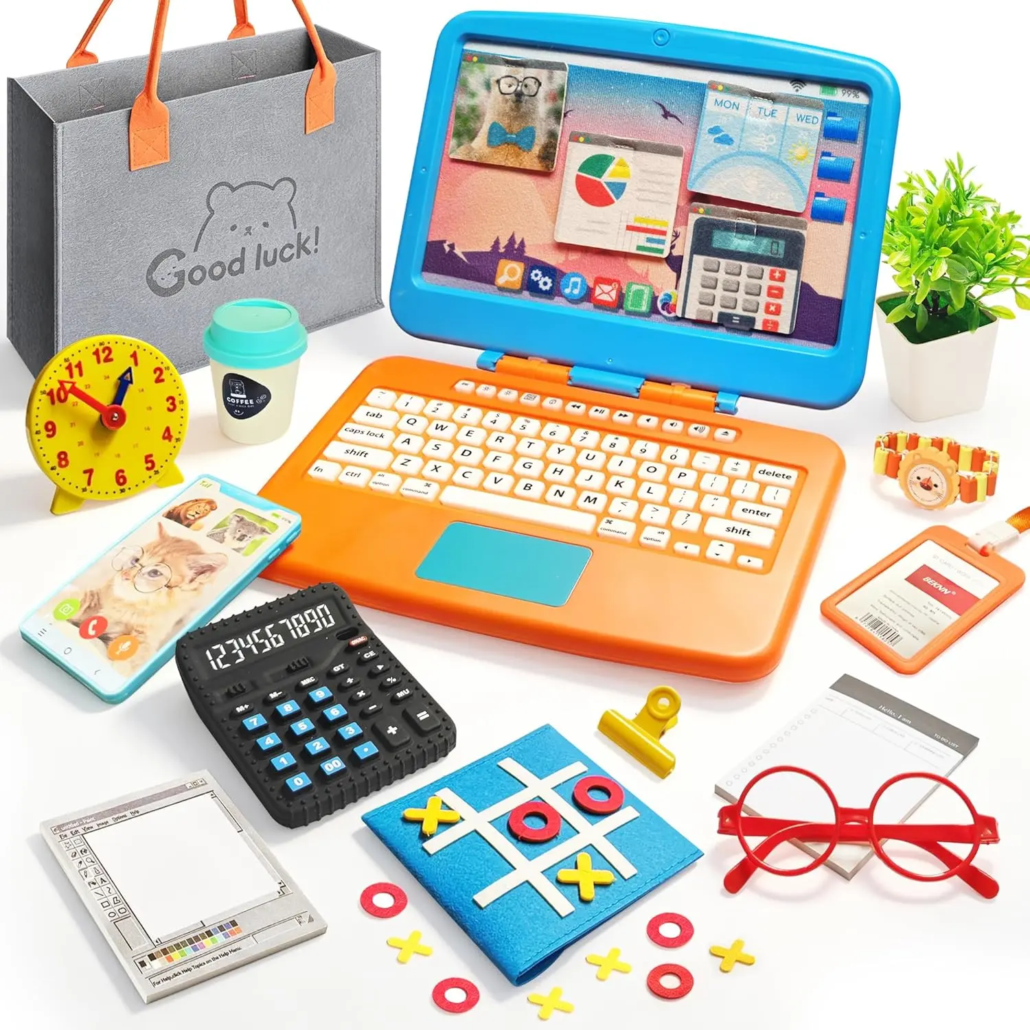 Halloween Fall Gift 20PCS Home Office Pretend Play Toys for Kids, Birthday Gifts for Boys Girls | Pretend Play Sets