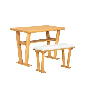 39.4*28.6*23.6 Inch Farmhouse Modern Expandable Solid Wood Dining Table, Rubber Wood Hand-Distressed Finish with Hidden Extension Leaf Storage, Rounded Edge Scratch Resistant Space-Saving Kitchen Dining Table
