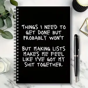 Funny Spiral Notebook Diary, School Office Supplies, Perfect Gift for Friends Colleagues, Scrapbook Handmade Kit Materials