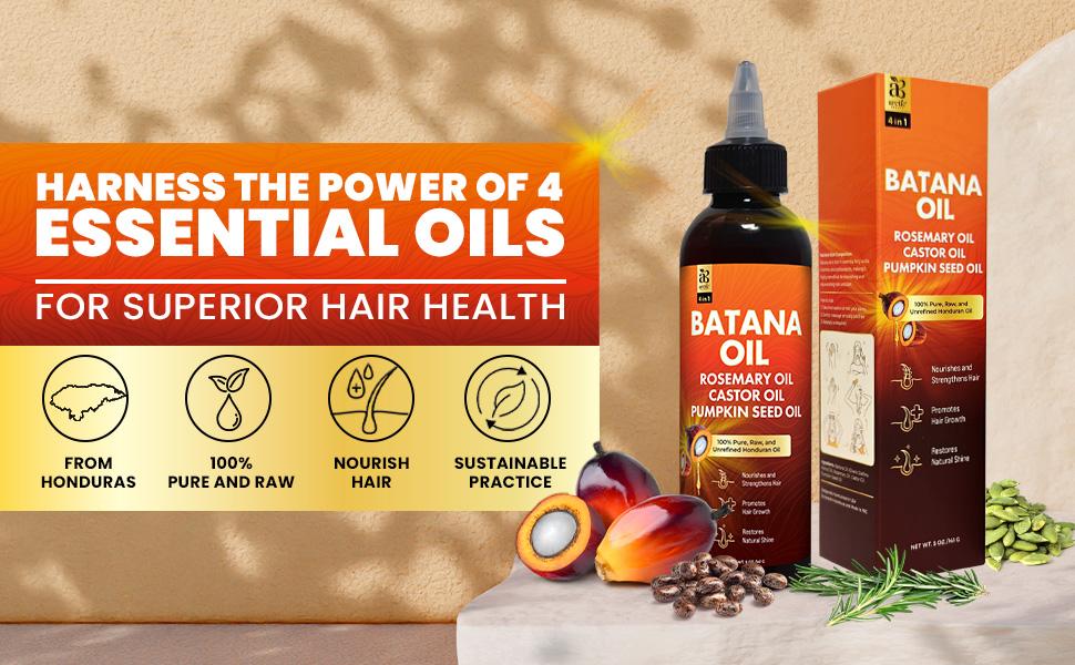 Arctic Beauty Liquid Batana Oil (5 oz.) - with Rosemary, Castor, & Pumpkin Seed Oil - 100% Pure and Unrefined Honduran Oil - Natural Haircare