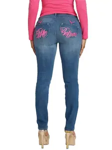 Signature Apple Pocket Jean - Pink
