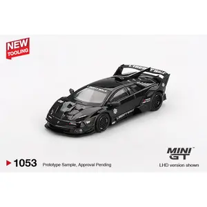 Mini GT  Lamborghini LB-Silhouette WORKS MURCIELAGO GT, Evo Black, 1:64 Scale, Diecast Model Car