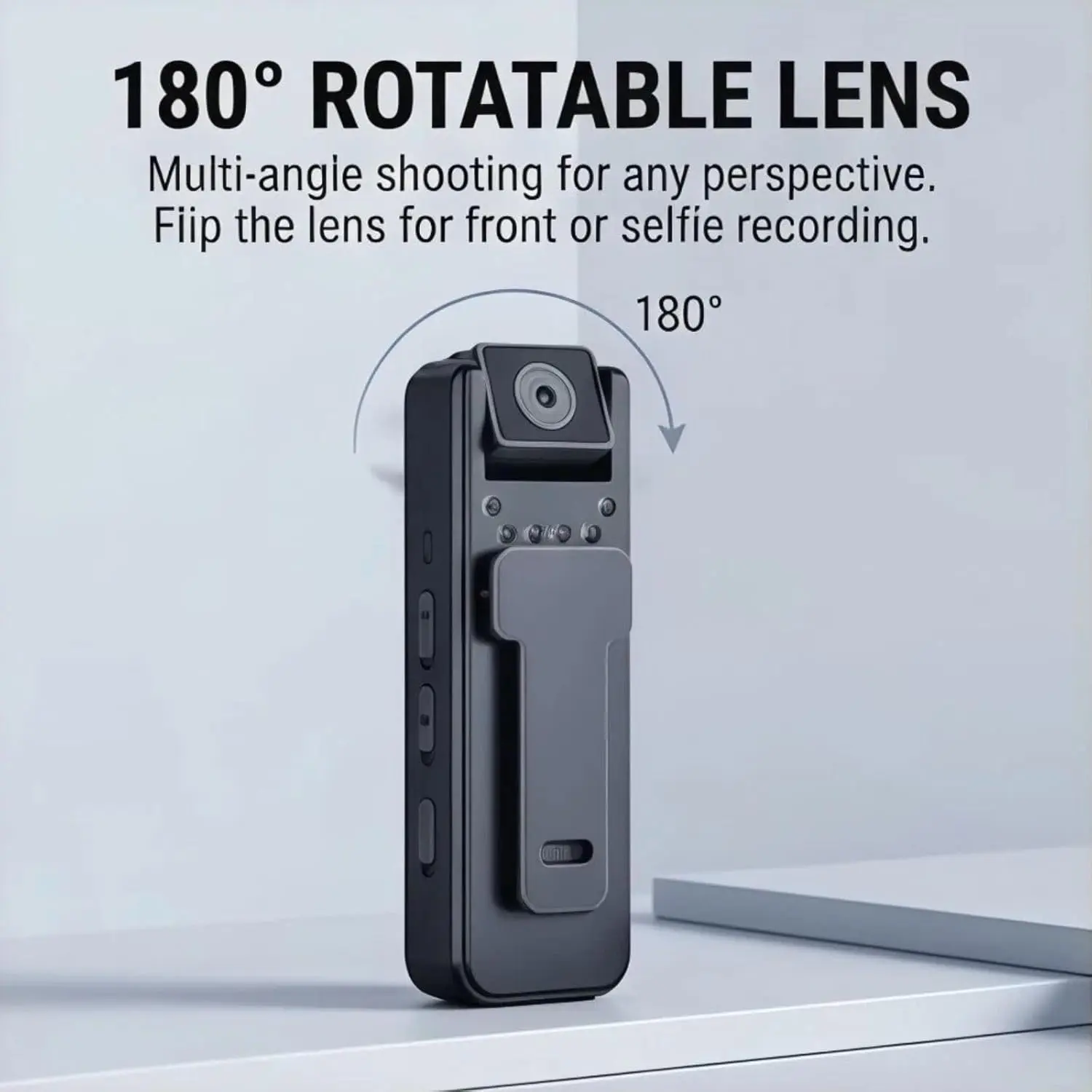 HD Body Worn Camera, High Definition Portable Camcorder, Wearable Night Vision Video Recorder, Loop Recording, Back Clip for Traveling, Driver, Delivery Man, Lecture Recording, Serving Jobs
