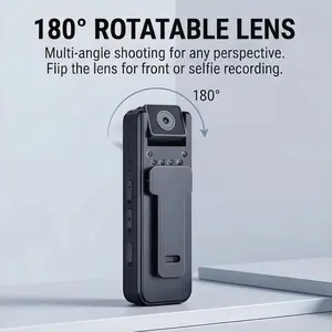HD Body Worn Camera, High Definition Portable Camcorder, Wearable Night Vision Video Recorder, Loop Recording, Back Clip for Traveling, Driver, Delivery Man, Lecture Recording, Serving Jobs