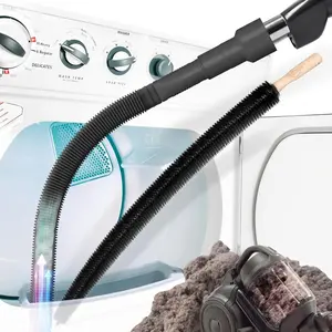 2 count Dryer Vent Cleaner Kit, Dryer Lint Vacuum Attachment and Flexible Dryer Lint Brush, Dryer Vent Vacuum Hose Attachment,Black