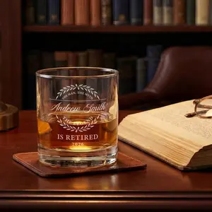 Funny Retirement Whiskey Gifts for Men - 11oz Custom Engraved Mens Retirement Gifts - Happy Retirement Gifts for Men - Going Away Farewell Gifts for Coworkers, Boss - The Man, The Myth, The Legend