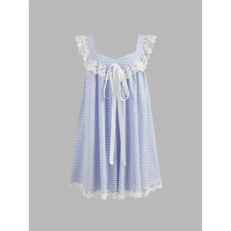 gingham babydoll dress